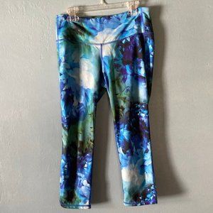Athleta floral yoga crop pants